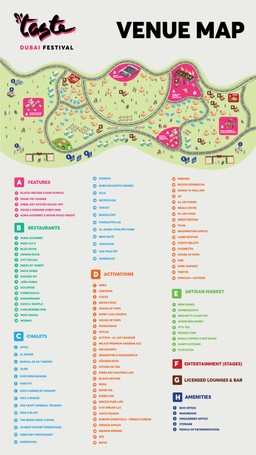 Taste of Dubai 2025 Venue Map